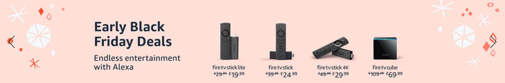 Screenshot showing an Amazon banner with early black friday deals.